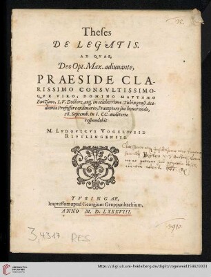 Theses De Legatis