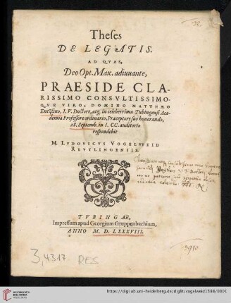 Theses De Legatis