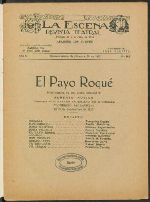 El payo Roqué : pieza cómica en tres actos
