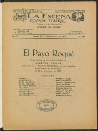 El payo Roqué : pieza cómica en tres actos