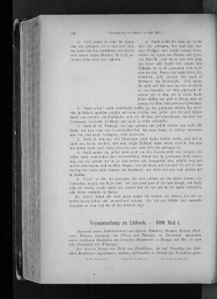 Versammlung zu Lübeck. - 1389 Mai 1.