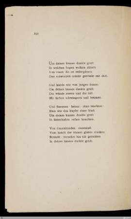 Um deines kusses dunkle gruft