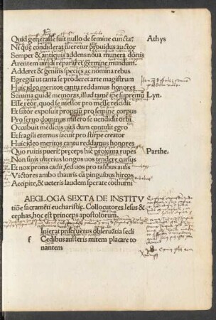 Aegloga Sexta De Institutione sacramenti eucharistiae ...