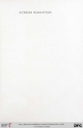 Dürers Schriften