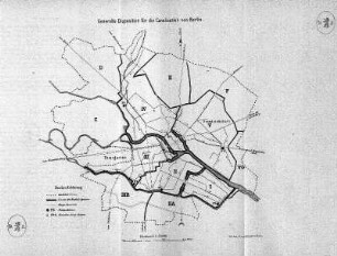 Karte: Generelle Disposition für die Canalisation von Berlin