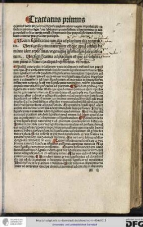 Postquam autor posuit divisionem vocis in communi et diffinitiones partum eius, hic consequenter subdividit vocem significativam dicens...