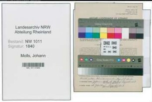 Entnazifizierung Johann Molls , geb. 11.12.1891 ()