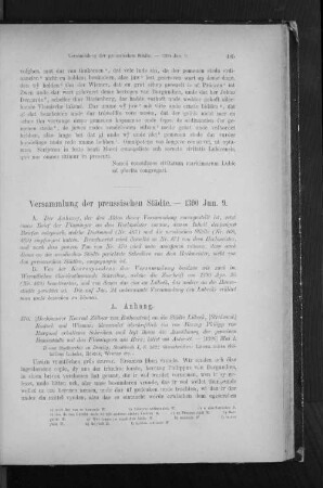 Versammlung der preussischen Städte. - 1390 Jun. 9.