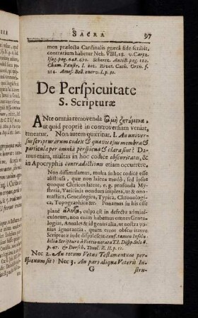 97-107, De Perspicuitate S. Scripturae.