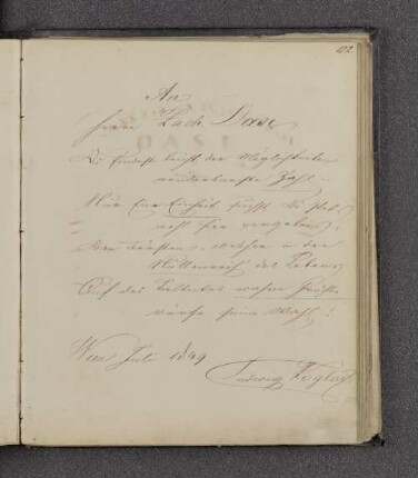Ludwig Stephan Foglár. – Wien, 07.1849