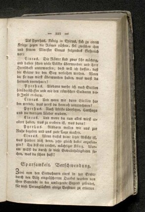 Sparsamkeit. Verschwendung.