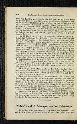Gedanken und Erfahrungen aus dem Lehrerleben