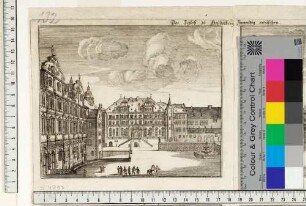 Heidelberg, Schlosshof von Westen gesehen mit Blick auf den Ottheinrichsbau