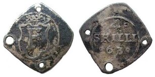 4 Skilling-Klippe, Kgl. Linie Friedrich II. 1559 -1588