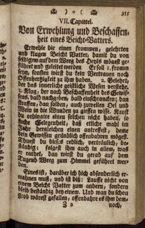 VII. Capittel. Von Erwehlung und Beschaffenheit eines Beicht-Vatters.