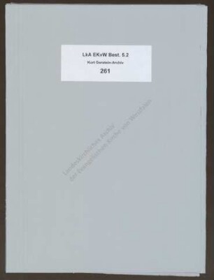 Brief von Elfriede Gerstein an Fritz Gerstein vom 20.4.1963 (Durchschlag): Das Zustandekommen eines Gutachterausschusses in Bonn wird angekündigt