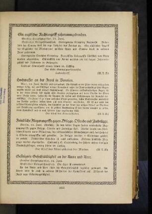 Feindliche Fliegerangriffe gegen Brügge, Ostende und Zeebrügge.