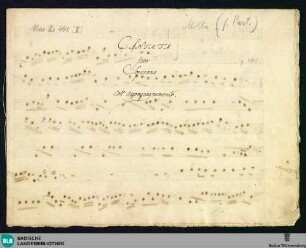 L'augellin tra verdi fronde - Mus. Hs. 441 : S, bc; G; BrinzingMWV 2.27