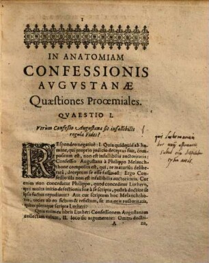 Anatomia confessionis Augustanae : instituta per omnes articulos