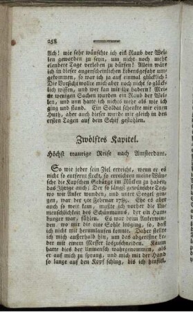 Zwölftes Kapitel. Höchst traurige Reise nach Amsterdam.