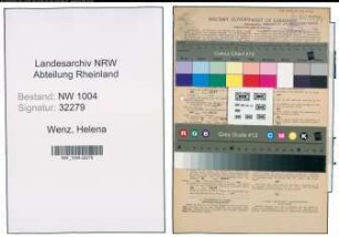 Entnazifizierung Helena Wenz , geb. 25.04.1898 (Bueroangestellte)