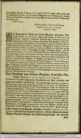 Wir Ferdinand der Ander von Gottes Gnaden