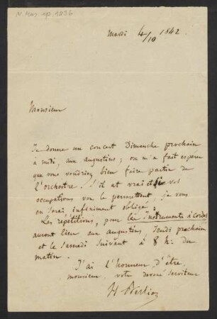 Brief an Saucke, 04.10.1842