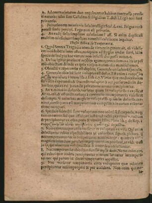 Theses Ethica de Temperantia.