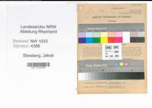 Entnazifizierung Jakob Stiesberg , geb. 15.08.1898 (Polizeibeamter)