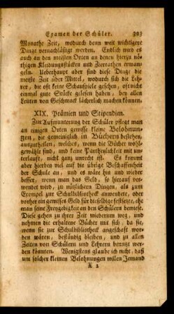 XIX. Prämien und Stipendien