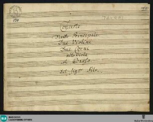 Concertos - Mus. Hs. 134 : fl, orch; C; GroF 27