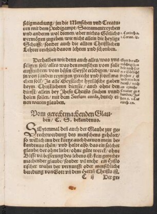 Vom gerechtmachenden Glauben/ C. S. bekandtnus.