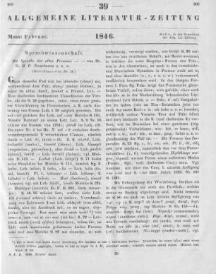 Nesselmann, G. H. F.: Die Sprache der alten Preussen an ihren Ueberresten erläutert. Berlin: Reimer 1845 (Beschluss von Nr. 38)