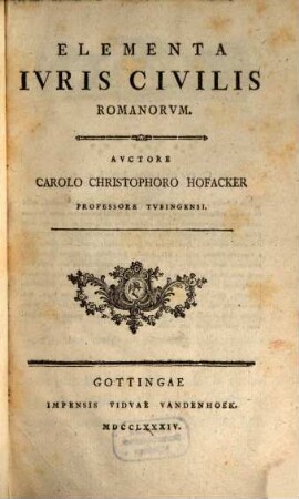 Elementa Iuris civilis Romanorum
