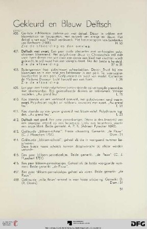 Gekleurd en Blauw Delftsch (Nr. 406-493)