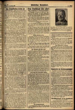 Zweite Ausgabe vom Freitag, den 03. Dezember 1937.