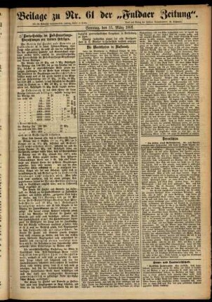 Zweite Ausgabe vom Sonntag, den 15. März 1891.