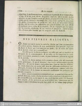 Des Fievres Malignes