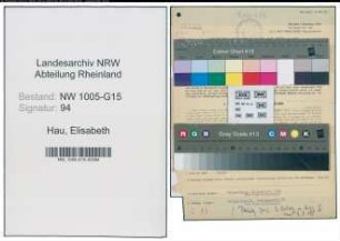 Entnazifizierung Elisabeth Hau , geb. 07.03.1902 (Geschaeftsinhaberin)
