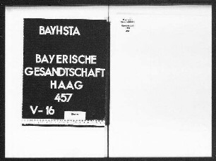 Abschriften von Denkschriften verschiedener Gesandter an die Generalstände