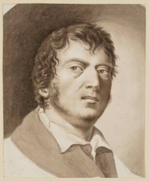Brustbild eines jungen Mannes schräg nach rechts, wahrscheinlich fälschlich als Bildnis des Schwagers des Malers Friedrich Overbeck bezeichnet