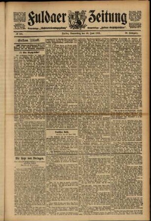 Erste Ausgabe vom Donnerstag, den 28. Juni 1906.
