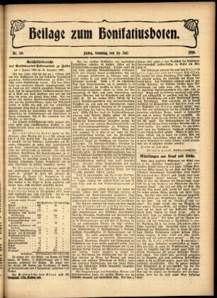 Zweite Ausgabe vom Sonntag, den 24. Juli 1910.