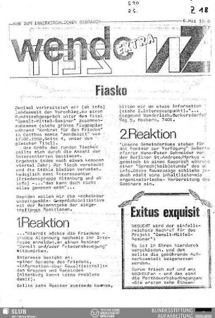 1988,6.Mai,Extra: Wendezeit