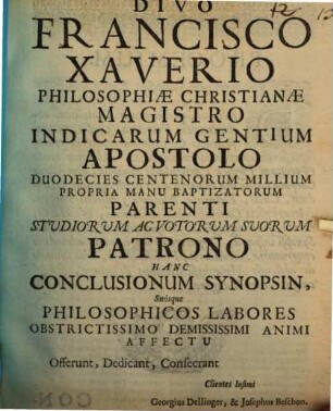 Synopsis conclusionum philos.