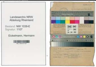 Entnazifizierung Hermann Eickelmann , geb. 24.05.1906 (Strassenwaerter)