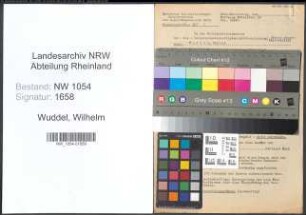 Entnazifizierung Wilhelm Wuddel , geb. 27.10.1890 (Polizeibeamter)