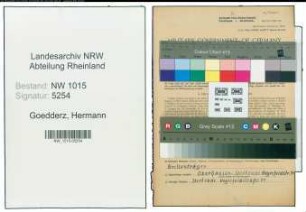 Entnazifizierung Hermann Goedderz , geb. 13.03.1905 (Kaufmann)