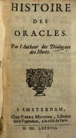 Histoire des oracles