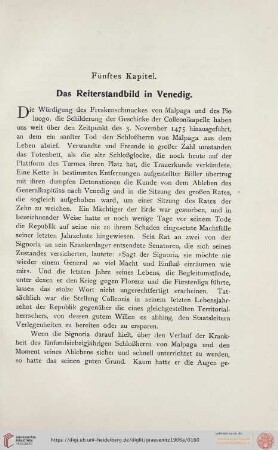 Fünftes Kapitel. Das Reiterbild in Venedig